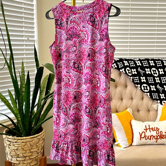 MICHAEL Michael Kors Paisley Shift Sleeveless Dress Size M - Picture 3 of 5